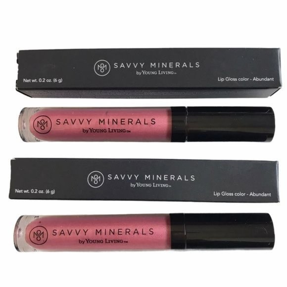 Young Living Makeup Savvy Minerals Abundant Lipgloss Lot Of 2 By